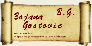 Bojana Gostović vizit kartica